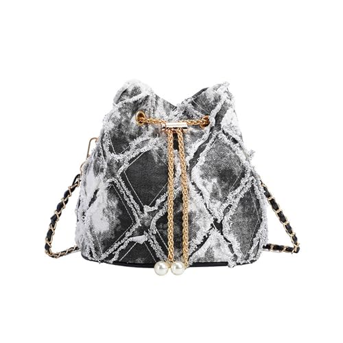 Sac seau denim pour femme le cadeau tendance à bandoulière