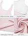 FEOYA Girls Sleeveless Tank Top Cotton Round Neck Camisole Comfortable Wireless Bralette Soft Breathable Solid Cami Top Age 10-12 2Pack Beige/Pink