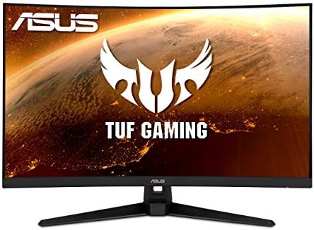 ASUS TUF Gaming 32" 1440P HDR Curved Monitor (VG32VQ1B) - QHD (2560 x 1440), 165Hz (Supports 144Hz), 1ms, Extreme Low Motion Blur, Speaker, FreeSync Premium, VESA Mountable, DisplayPort, HDMI