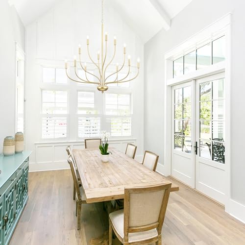 12-Lights-Gold-Chandeliers-for-Dining-Room-34-Inch-Mid-Century-Modern-Chandelier-Brass-Candle-Chandelier-Foyer-Lighting-Fixtures-Large-Chandeliers-for-High-Ceilings-for-Living-Room-Kitchen-Entryway