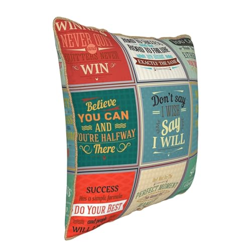 Housse de coussin en velours de qualité supérieure avec dicton