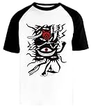 Orgulloso Camiseta Beisbol Blanca Unisex Manga Corta Negra