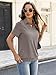 TICTICMISS Womens Polo Shirts Short Sleeve Banded Bottom Tops Business Casual Tops Collared V Neck Dressy Blouses