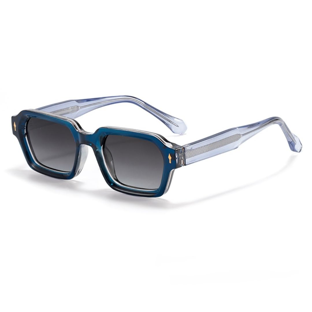 Occhiali da sole vintage da uomo polarizzati con aste, occhiali da sole quadrati, occhiali da sole da donna per la guida, per feste all'aperto, protezione UV400