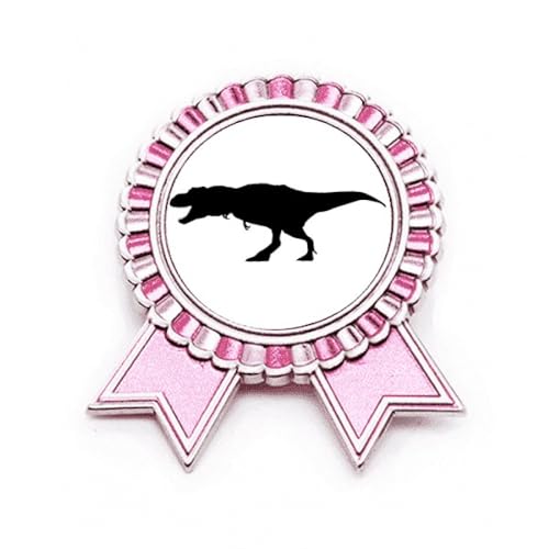 Pin badge rose dinosaure miniature en métal pour personnaliser vos vestes m