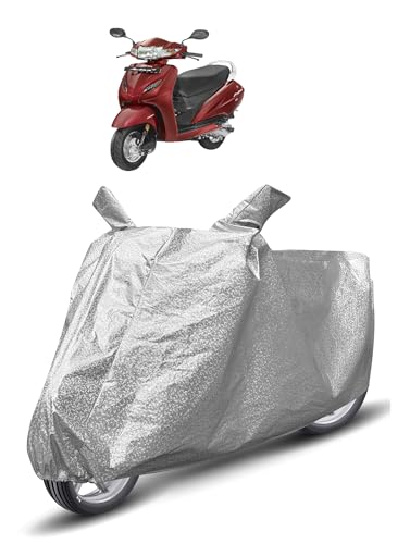 Image of Auto Hub Waterproof Scooty Cover Compatible with Activa 4G Dustproof, UV Protection Two Wheeler Scooty Activa 4G Cover - Metallic Silver