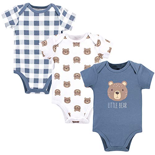 Hudson Baby Unisex Cotton Bodysuits, Little Bear, 3-6 Months