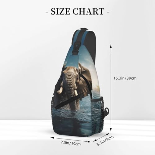 Bolso cruzado masculino tipo mochila para pecho miniatura 3