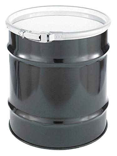 ,20 Gal Black Steel Open Head Transport Drum,-2040010834