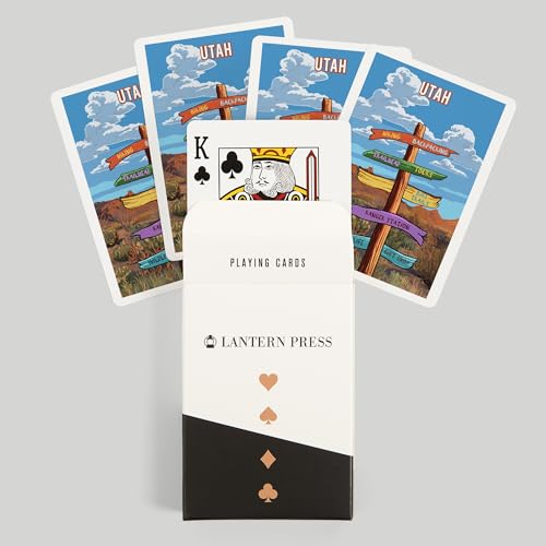 Baraja de poker Lantern Press Utah Signpost Desert 52 cartas miniatura 6