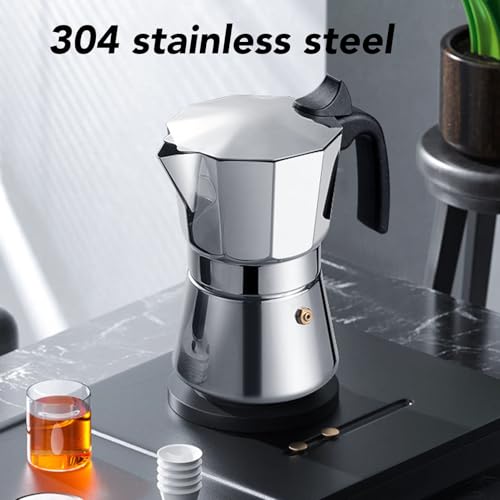 Cafetera de Estufa Octogonal de Acero Inoxidable 6 tazas miniatura 2