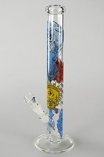 J & J Geschenk Set Edel Bong Blue Deer All Inclusive Blubber incl. Grinder Siebe Chillum Kopf Crazy Twister – Bild 3