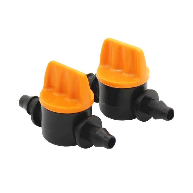 200 PZ Miniatura Interruttore Valvola Barb Con Arresto for 1/4 ''Tubo Da Giardino Micro Irrigazione a goccia Pari Connettore Regolabile