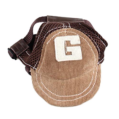 LOVIVER Hundecap Hundehut Baseballmütze Sommer Baseball Cap Kappe Für Hunde, Kaffee, M