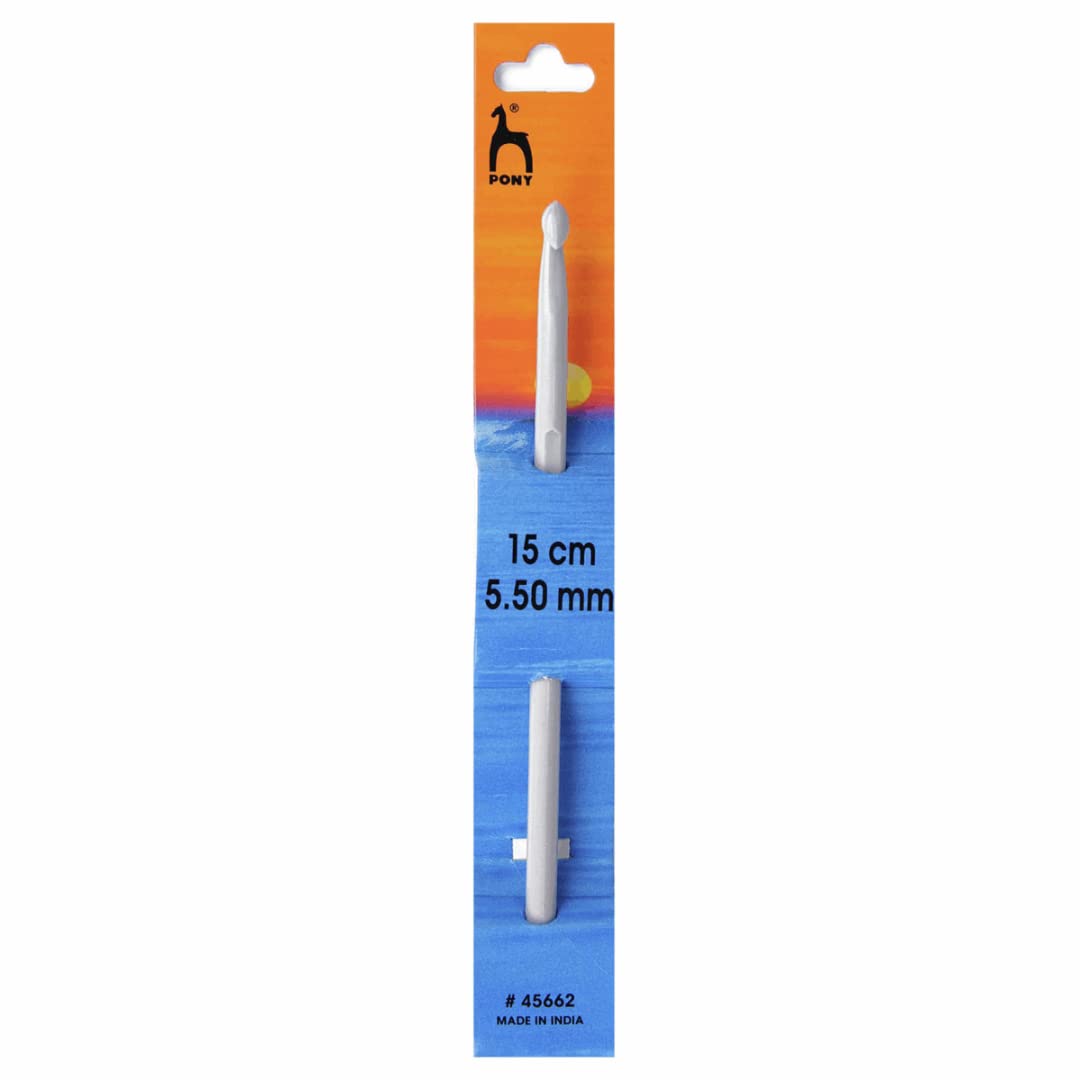 Pony Plastic Crochet Hooks, Multi-Colour, 5.5mm