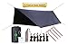 Premium 12' Hammock Rain Fly, Sun Fly & Tent Shelter By Boundary Waterz - Waterproof & Sturdy Construction - Lightweight & Easy To Set Up - Ideal For Camping - Great Gift For Him or Her!