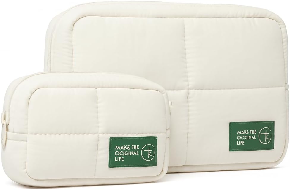 Travel Makeup Bag Set of 2 – Makeup Bag Organizer Women – Cosmetic Bag