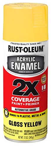 Image of Rust-Oleum 271918 Acrylic Enamel 2X Spray Paint, 12 oz, Gloss Yellow