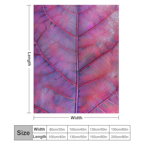 Couverture micro-polaire de qualite superieure avec motif feuilles structurees - 2