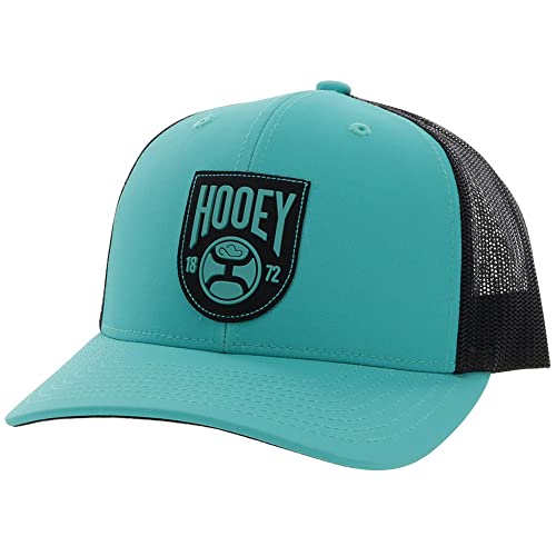 Hooey Men's Adjustable Snapback Mesh Trucker Back Hat (Turquoise/Black) #TOP14