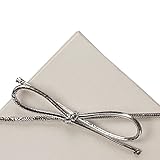 6 inch Silver Stretch Loops Shiny Metallic Braided Elastic Cords pack of 100
