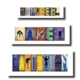 Wrestling Personalized Name Letter Art, Sport Room Decor, Team Gifts, Coaches Gift, Custom Name Sign, Alphabet Photography, Retirement, End of Season, (White Background)