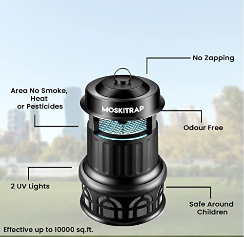 Image of Outdoor Mosquito Trap and Pest Killer /*no Obstruction | UV Lamp and CO2 Bionic Technology | Weatherproof | Covers 10,000 sq. ft. | GM 928-1 Year Warranty (Except Bulb and Tubes)