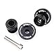 LLIDFONK Für Yamaha YZF R1/S/M R3 R6 R7 R9 R25 R125 YZFR1 YZFR3 YZFR6 YZFR7 YZFR9 Aluminium 6mm Motorrad Zubehör Schwinge Spulen Schieberegler Ständer Schrauben (Schwarz)