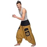 Unsere Hose Simandra ist eine figurumspielende bequeme Hose im Aladin-Style mit zwei aufgesetzten großen Taschen in Oberschenkelhöhe.