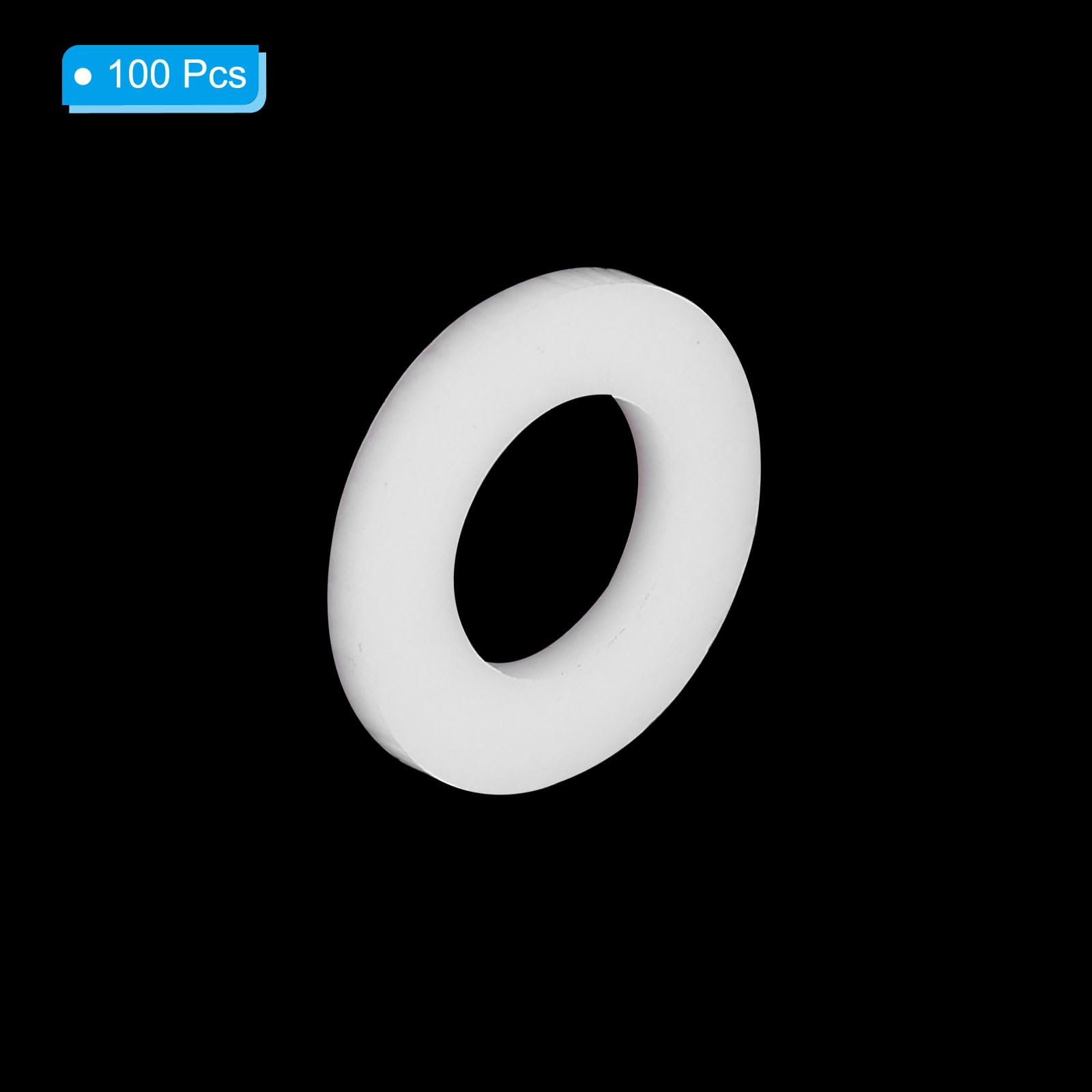 PATIKIL Flat Washers, 100 Pcs 18mm OD 10mm ID 2mm Thickness PTFE Seal Washers Flange Gasket Sealing Gasket for Faucet Pipe Water Hose - Image 3