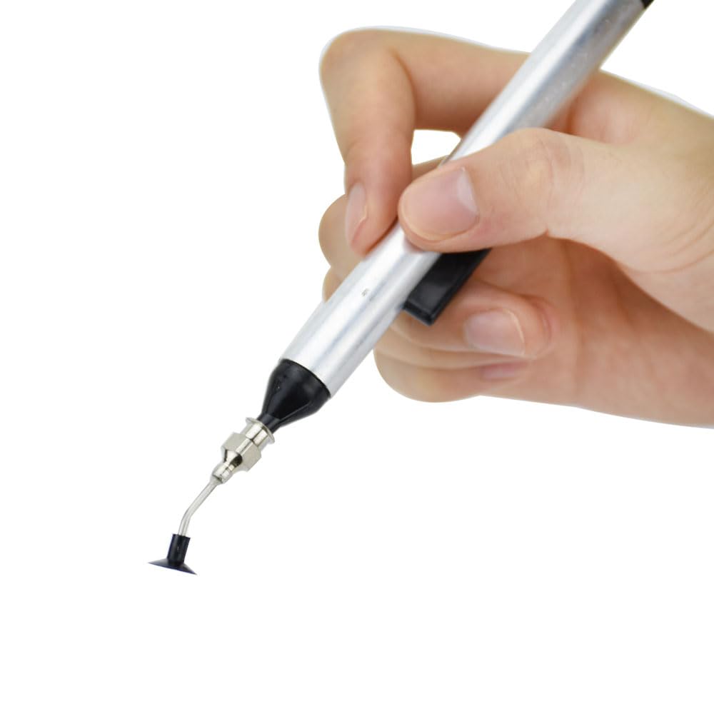 Penna a vuoto con ventose sostituibili, penna di aspirazione a vuoto IC SMD, pompa dissaldante fine per saldatura, strumento di raccolta per parti elettroniche e componenti di precisione