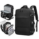 Mochila Viral Viagem Avião Impermeável Low Cost Compartimento P/Sapatos P/Notebook P/Objetos Úmidos Saída Usb - PRETA