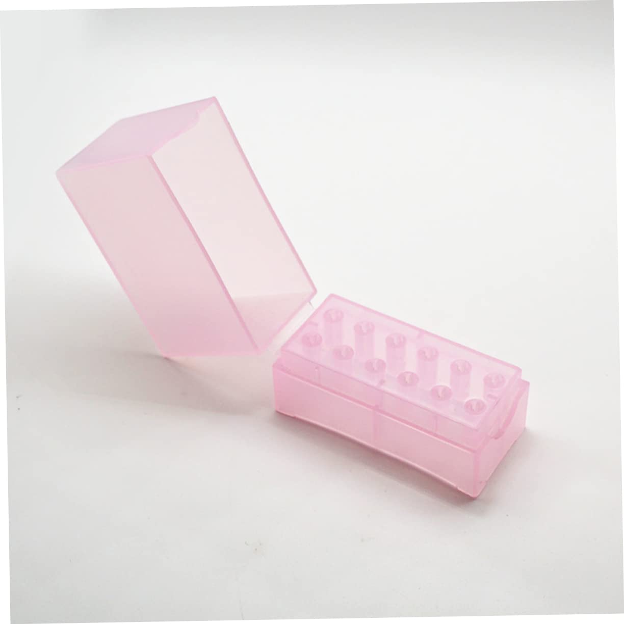 Healeved 8stücke Nagelbohrer Bit Aufbewahrungsbox Faltbarer Organizer Für Nagelbohrer Praktischer Aufbewahrungsständer Für Maniküre-zubehör Und Transparent