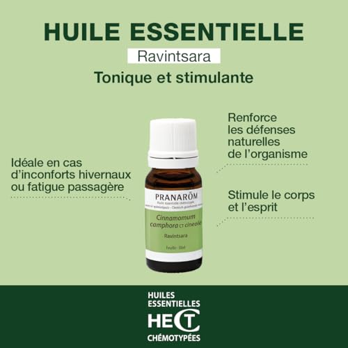 PRANAROM - Ravintsara - Aceite Esencial Quimiotipado - Confort Respiratorio y Defensas Naturales - 100% Puro y Natural - HECT - 10ml - imagen 2