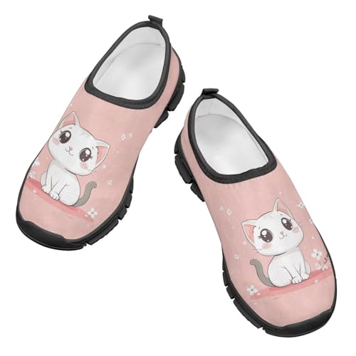 TODIYADDU Breathable Running Shoes for Litter Kids Non-Slip Sport Footwear Outdoor Sneakers, White3