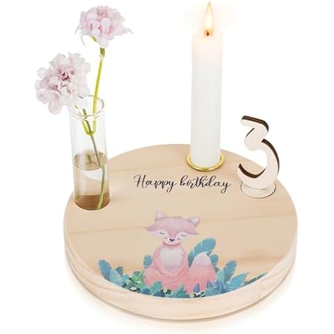 Romadedi Personalised Wooden Birthday Plate Set Cover