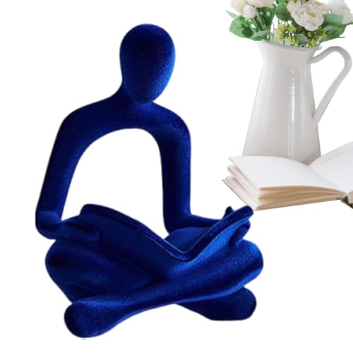 Estatua de lector abstracto moderno – Escultura elegante para decoración del hogar | Figura de lectura artística para exhibición de mesa, sala de estar, escritorio de oficina, dormitorio, decoración d