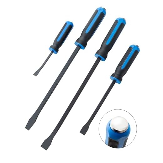 Conjunto de Pry Bar resistente, tampa de martelo mais espessa, ponta angular, ferramentas manuais mecânicas para automotivo, demolição, extrator de unhas, pé de cabra | 4 peças