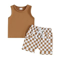 Checkered Shorts-brown