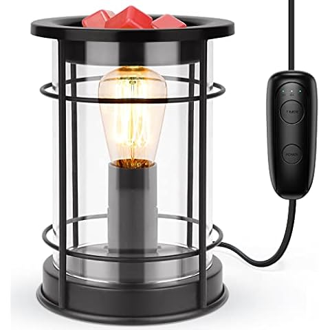 Salubrito Elektrische Duftlampe mit Zeitschaltuhr, Metall Scentsy Duftlampe Cover