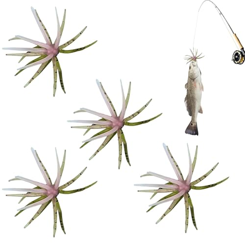 Fishing Lures - Slow Sinking Soft Fishing | Soft Floating Fishings Lures | 4 Pieces Slow Sinking Fish Hooks For Women Men Beginn
