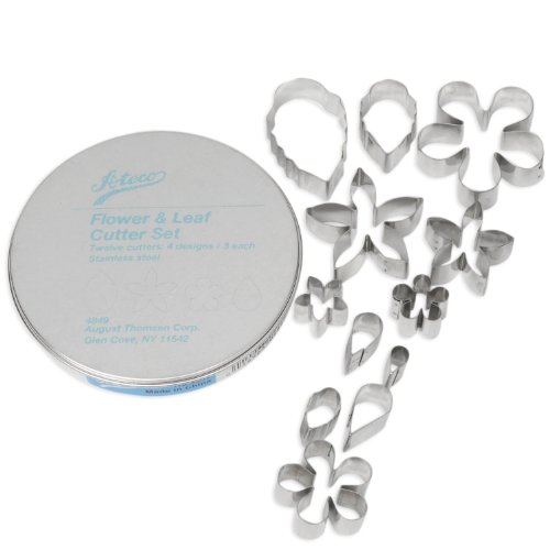 Ateco 12pc Stainless Steel Flower & Leaf Cutter Set