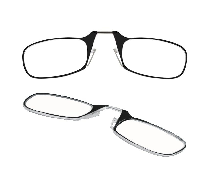 Always With You by ThinOptics Armless Reading Glasses Multi-Pack - Ultra-Thin Lightweight Pocket Readers for Men & Women - Slim Comfortable Design - 2 Pack Black 1.0x