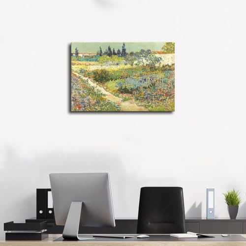Poster Garden at Arles Van Gogh impression sur toile 40x61 cm - 3