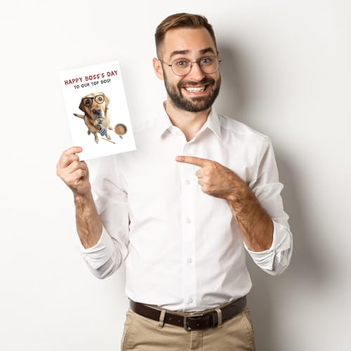 Cute Dog Boss Day Card, Funny Doggy Boss Day Card for Men Women, Boss Day Gifts, Happy Boss's Day Card, Thanks Card for Dog Lover Boss, Gift From Employees, Card For Boss Lady Boss - image 6