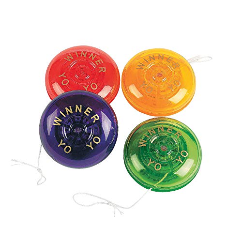 Fun Express - Plastic Winner YO-Yos - Toys - Value Toys - Yo - Yos - 12 Pieces