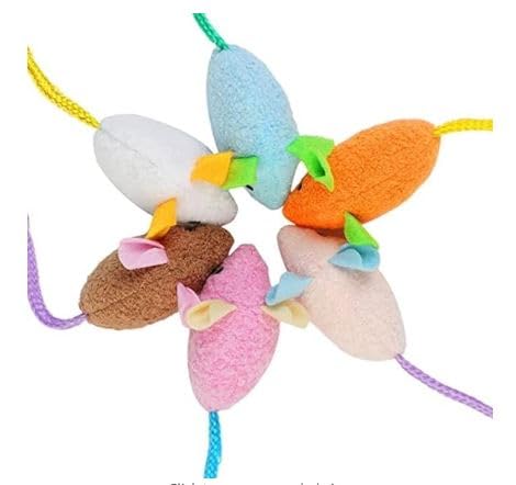 Image of Mouse Toy Cats Mouse Plush Cat Toys Realistic Cute Kitten Mice Filled Polyfill Rat for Cat, (8 Pieces)