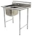 Eagle 314-16-1-18R Scullery Sink, Stainless Steel, 1 Compartment, Without Faucet, Floor Mounting, 38-7/8" L, 27-1/2" W, Silver
