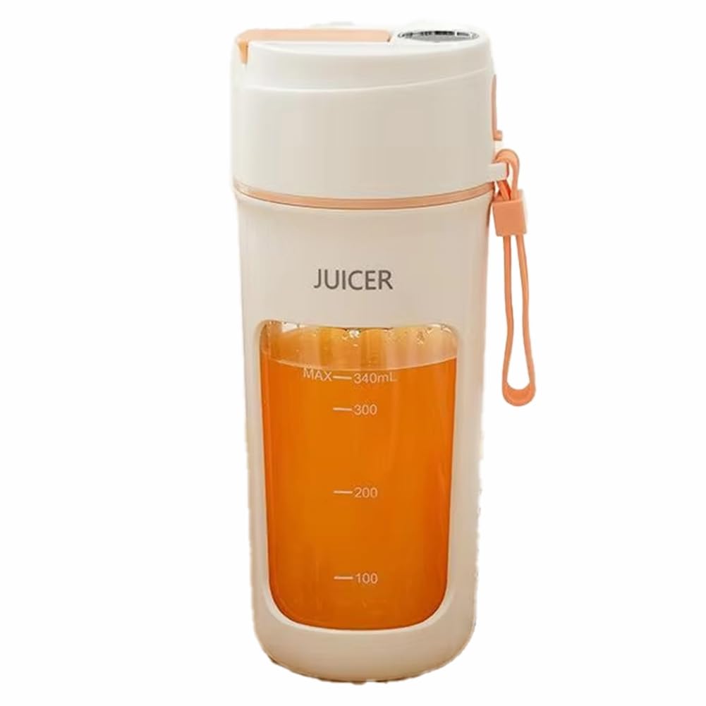 Flaroey Orange Portable Juicer Electric Blender Multifunction Maker Machine Fruit Extractors Smoothies Mixer 6 Blades 1200Mah