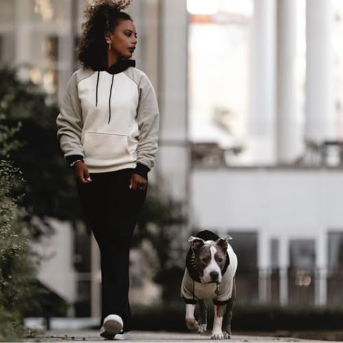 Spark Paws Hunde-Kapuzenpullover – Premium-Qualität, butterweich, hervorragender Komfort und Passform, beruhigende Fleece-Innenseite, geeignet für alle Rassen - Olive Cream - XL